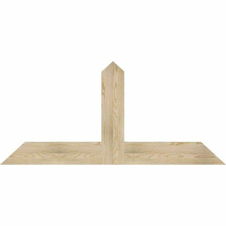 Ekena Millwork Portland Rough Sawn Timber Gable Bracket, Douglas Fir, 60"W x 27"H x 2"D x 6"F, 11/12 Pitch GBW060X27X0206POR00RDF